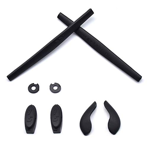 HKUCO Black Replacement Silicone Leg Set For Oakley Juliet Sunglasses Earsocks Rubber Kit von HKUCO