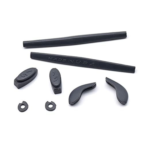 HKUCO Dark Grey Replacement Silicone Leg Set For Oakley Juliet Sunglasses Earsocks Rubber Kit von HKUCO