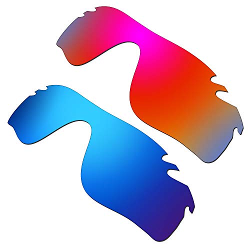 HKUCO Ersatz-Brillengläser für Oakley Radarlock Path Vented Sonnenbrille Rot/Blau 2 Pairs Polarisiert von HKUCO