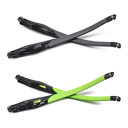 HKUCO Grau/Hellgrün Gummiersatz Transparente Schwarz Rahmenbeine Für Oakley Crosslink Sweep/Switch von HKUCO