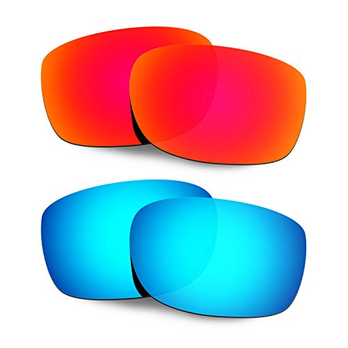 HKUCO Mens Replacement Lenses For Oakley Straightlink Sunglasses Red/Blue Polarized von HKUCO