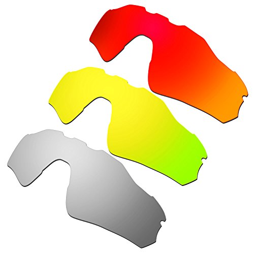 HKUCO Mens Replacement Lenses For Oakley Radar EV Path Red/24K Gold/Titanium Sunglasses von HKUCO