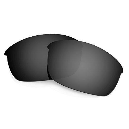 HKUCO Plus Mens Replacement Lenses For Oakley Flak Jacket Sunglasses Black Polarized von HKUCO