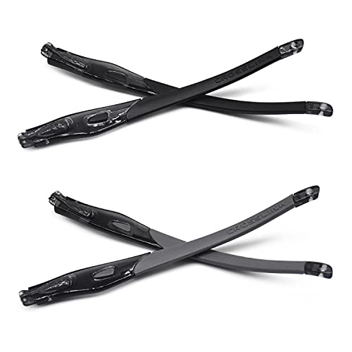 HKUCO Schwarz/Grau Gummiersatz Transparente Schwarz Rahmenbeine Für Oakley Crosslink Sweep/Switch von HKUCO