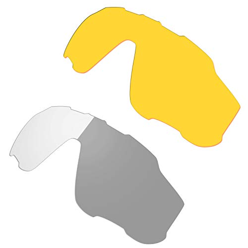 HKUCO Transparent Yellow&Transition/Photochromic Polarized Replacement Lenses For Oakley Jawbreaker Sunglasses von HKUCO