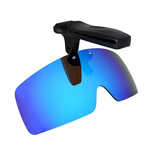 HKUCO Verstärken Sonnenbrille Clip Blau Polarisiert Lenses Hat Visors Clip-on Sonnenbrille Zum Fishing/Biking/Hiking/Golf UV400 Protect von HKUCO