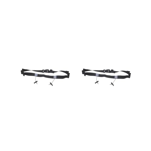 Laufgürtel für Damen, atmungsaktiv, langlebig, Lätzchenhalter für Läufer, 2er-Set (schwarz), 80cmx2.5cm, Siehe Beschreibung von HKWFKAWA
