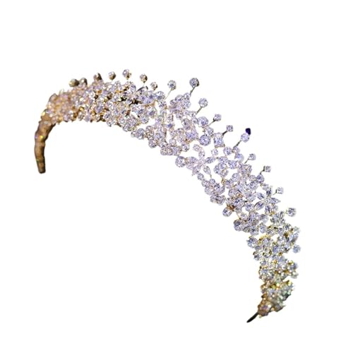 Braut-Haarschmuck, 3 A, Zirkonkrone, Prinzessin, kleines Geburtstags-Tiara für Frauen, Diadema, Hochzeits-Stirnband, Einheitsgröße, Achat Braut-Haarschmuck, 3 A, Zirkonkrone, Prinzessin, kleines Geburtstags-Tiara für Frauen, Diadema, Hochzeits-Stirnband, Einheitsgröße, Achat von HKYBCF