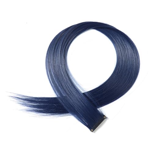 Feder Haarverlängerung 5 Stück Haarverlängerungen, gerade Fransen, Kunsthaar, natürliche Farbe, Clip-on-Haarteile, synthetische Haarspangen, Verlängerung for Frauen (Color : 10) von HKYBCF