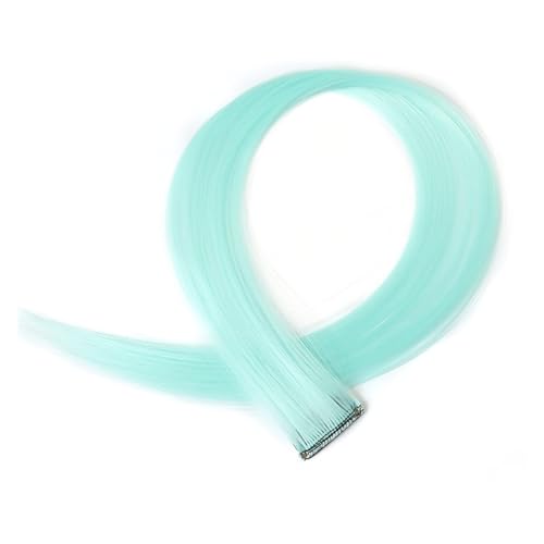 Feder Haarverlängerung 5 Stück Haarverlängerungen, gerade Fransen, Kunsthaar, natürliche Farbe, Clip-on-Haarteile, synthetische Haarspangen, Verlängerung for Frauen (Color : 23) von HKYBCF