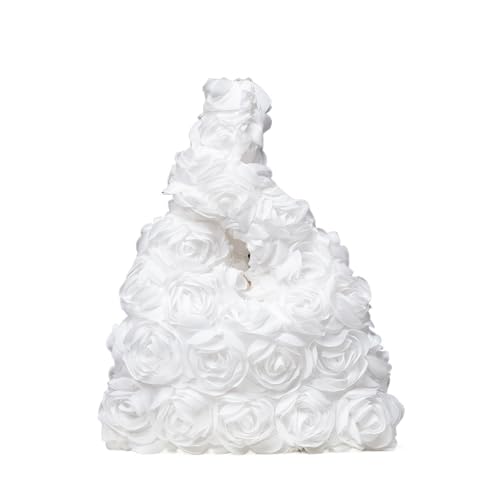 HKYBCF Damen Handtasche Elegante Abendtasche Hochzeit Brauttasche Damen Partytasche(WHITE) von HKYBCF