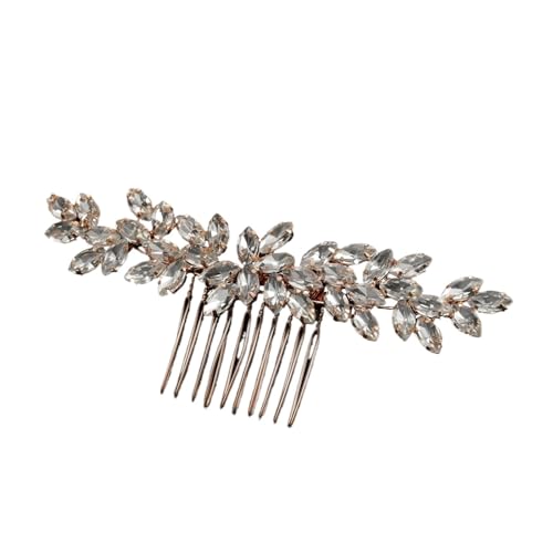 HKYBCF Hochzeit Kamm Kopf Schmuck Braut Haar Clips Kopfstück Kristall Frauen Tiaras Braut Haar Zubehör Frauen Haar Ornamente(Style 27) von HKYBCF
