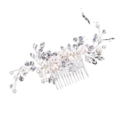 HKYBCF Hochzeit Kamm Kopf Schmuck Braut Haar Clips Kopfstück Kristall Frauen Tiaras Braut Haar Zubehör Frauen Haar Ornamente(Style 6) von HKYBCF
