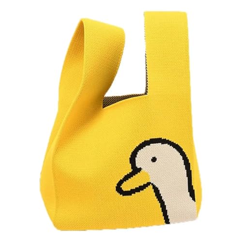 HKYBCF Knoten Handgelenk Tasche Mini Schultertasche Strick Handtasche Einkaufstasche(Color8) von HKYBCF