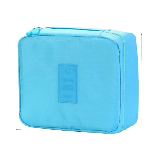 Make up Aufbewahrungstasche Waterproof Cosmetic Bag for Women Packing Cubes for Travel Large Capacity Makeup Bag Travel Organizer Toiletry Wash Storage Bags(Blue) von HKYBCF