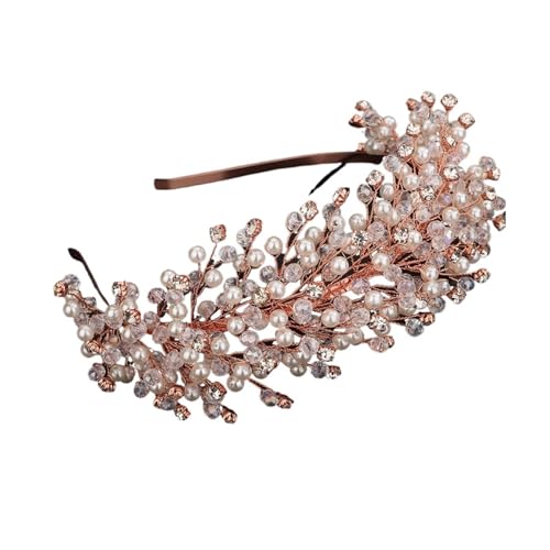 Perlen-Strass-Brautkrone, Kopfschmuck, Kristall, Hochzeits-Haarschmuck, Schmuck, handgefertigter Damen-Kopfschmuck, Tiaras, Einheitsgröße, Achat Perlen-Strass-Brautkrone, Kopfschmuck, Kristall, Hochzeits-Haarschmuck, Schmuck, handgefertigter Damen-Kopfschmuck, Tiaras, Einheitsgröße, Achat von HKYBCF