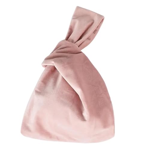 Samt Handgelenk Tasche Handtasche Freizeit Hand Tragen Geldbörse(Pink) von HKYBCF