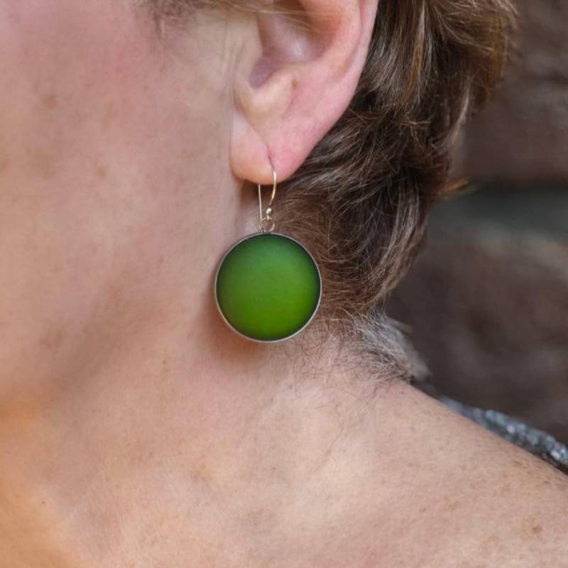 Statement Ohrringe Flaschengrün Silber Aus Edelstahl, Handgemachter Schmuck Im Boho Stil , Geschenk Für Sie, Boho Chic Statement Ohrringe Flaschengrün Silber Aus Edelstahl, Handgemachter Schmuck Im Boho Stil , Geschenk Für Sie, Boho Chic von HKuligerJewelry