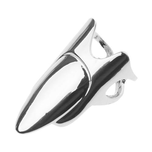 HLBEST Metallnägelkunst Ringe Kombination Joint Ringe Frauen Party Schmuck Metall Open Nagellegierung Frauen Schmuck Geschenk Fingernagel Silber Silber von HLBEST