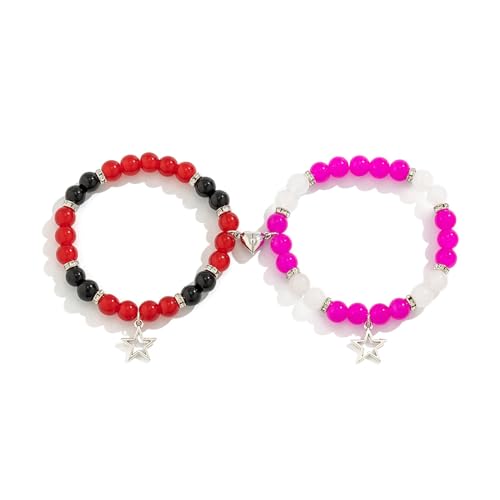 HLBEST Stylish Star Pendant Armband Charme Armband Mode Perlen Schickhandgelenk Schmuck Mode Accessoire Für Tägliche Stürmer Star Charm von HLBEST