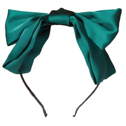 Punk übergroßer Haarreif Vintage Haarband für Rockkonzerte Schleifen dunkle Schleife Kopfschmuck Unisex von HLBEST