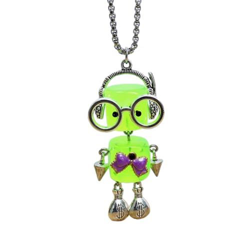Retro Bewegliche Gelenk Roboter Neckchain Vintage Mechanische Schraubenroboter Anhänger Halskette Ketten Schmuckzubehör Künstlerische Anhänger Halskette von HLBEST