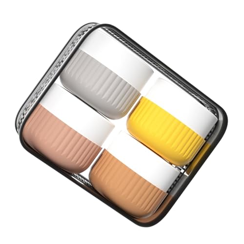 Silikoncreme Gläser Mit Deckel Reisebehälter Gläser Für Toilettenartikel Und Leckdosia Reiseflaschen Mit Tasche von HLBEST