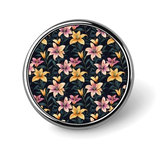 Anstecknadeln für Rucksäcke, modische, bunte Broschennadeln mit Lilien-Print, runde Sublimationsknöpfe für Kleidung, Hutdekoration, Metall-Kreis-Anstecker, Anstecknadel für Herren, Kostümzubehör Anstecknadeln für Rucksäcke, modische, bunte Broschennadeln mit Lilien-Print, runde Sublimationsknöpfe für Kleidung, Hutdekoration, Metall-Kreis-Anstecker, Anstecknadel für Herren, Kostümzubehör von HLBSDM