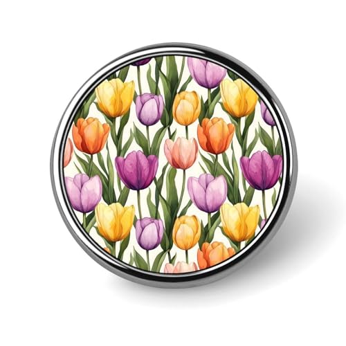 Anstecknadeln für Rucksäcke, modische, bunte Tulpen, runde Broschennadeln, Sublimationsknöpfe für Kleidung, Hutdekoration, Metallkreis-Anstecker, Anstecknadel für Herren, Kostümzubehör Anstecknadeln für Rucksäcke, modische, bunte Tulpen, runde Broschennadeln, Sublimationsknöpfe für Kleidung, Hutdekoration, Metallkreis-Anstecker, Anstecknadel für Herren, Kostümzubehör von HLBSDM