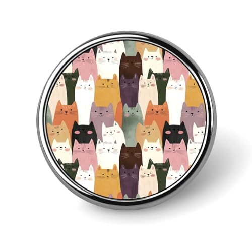 Anstecknadeln für Rucksäcke, modische, süße, bunte Broschennadeln mit Katzen-Print, runde Sublimationsknöpfe für Kleidung, Hutdekoration, Metall-Kreis-Anstecker, Anstecknadel für Herren, Kostümzube Anstecknadeln für Rucksäcke, modische, süße, bunte Broschennadeln mit Katzen-Print, runde Sublimationsknöpfe für Kleidung, Hutdekoration, Metall-Kreis-Anstecker, Anstecknadel für Herren, Kostümzube von HLBSDM