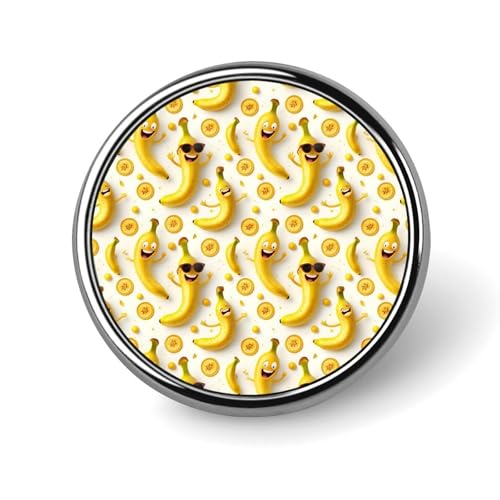 Anstecknadeln für Rucksäcke, modische, süße, gelbe Bananen-Print-Broschen, Sublimationsknöpfe für Kleidung, Hutdekoration, Metall-Kreis-Anstecker, Anstecknadel für Herren, Kostümzubehör Anstecknadeln für Rucksäcke, modische, süße, gelbe Bananen-Print-Broschen, Sublimationsknöpfe für Kleidung, Hutdekoration, Metall-Kreis-Anstecker, Anstecknadel für Herren, Kostümzubehör von HLBSDM
