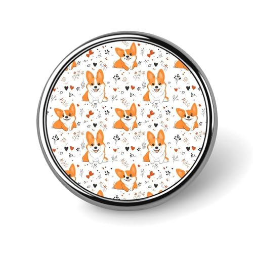 Anstecknadeln für Rucksäcke, modische, süße Broschennadeln mit floralem Hundedruck, runde Sublimationsknöpfe für Kleidung, Hutdekoration, Metallkreis-Anstecknadel für Herren, Kostümzubehör Anstecknadeln für Rucksäcke, modische, süße Broschennadeln mit floralem Hundedruck, runde Sublimationsknöpfe für Kleidung, Hutdekoration, Metallkreis-Anstecknadel für Herren, Kostümzubehör von HLBSDM