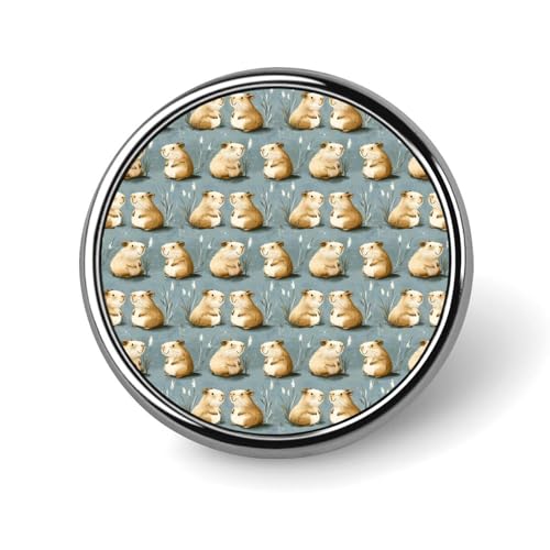 Anstecknadeln für Rucksäcke, modische, süße Capybara-Gras-Print-runde Broschennadeln, Sublimationsknöpfe für Kleidung, Hutdekoration, Metallkreis-Anstecknadel für Herren, Kostümzubehör Anstecknadeln für Rucksäcke, modische, süße Capybara-Gras-Print-runde Broschennadeln, Sublimationsknöpfe für Kleidung, Hutdekoration, Metallkreis-Anstecknadel für Herren, Kostümzubehör von HLBSDM