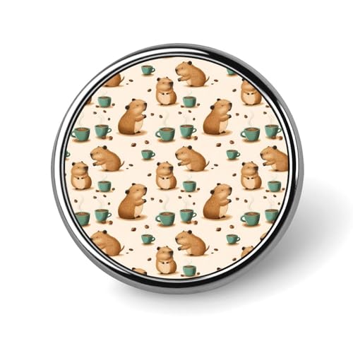 Anstecknadeln für Rucksäcke, modische, süße Meerschweinchen-Kaffee-Print-runde Broschennadeln, Sublimationsknöpfe für Kleidung, Hutdekoration, Metallkreis-Anstecknadel für Herren, Kostümzubehör Anstecknadeln für Rucksäcke, modische, süße Meerschweinchen-Kaffee-Print-runde Broschennadeln, Sublimationsknöpfe für Kleidung, Hutdekoration, Metallkreis-Anstecknadel für Herren, Kostümzubehör von HLBSDM