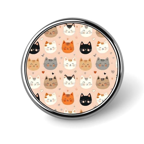 Anstecknadeln für Rucksäcke, modische Katze, süßer bunter Aufdruck, runde Broschennadeln, Sublimationsknöpfe für Kleidung, Hutdekoration, Metallkreis, Anstecknadel für Herren, Kostümzubehör Anstecknadeln für Rucksäcke, modische Katze, süßer bunter Aufdruck, runde Broschennadeln, Sublimationsknöpfe für Kleidung, Hutdekoration, Metallkreis, Anstecknadel für Herren, Kostümzubehör von HLBSDM