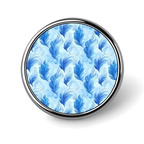 Anstecknadeln für Rucksäcke, modische blaue Feder, 1 Druck, runde Broschennadeln, Sublimationsknöpfe für Kleidung, Hutdekoration, Metallkreis, Anstecknadel für Herren, Kostümzubehör Anstecknadeln für Rucksäcke, modische blaue Feder, 1 Druck, runde Broschennadeln, Sublimationsknöpfe für Kleidung, Hutdekoration, Metallkreis, Anstecknadel für Herren, Kostümzubehör von HLBSDM