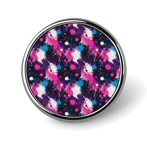 Anstecknadeln für Rucksäcke, modische runde Broschennadeln mit Batikdruck in Pink und Blau, Sublimationsknöpfe für Kleidung, Hutdekoration, Metallkreis-Anstecker, Anstecknadel für Herren, Kostümzub von HLBSDM