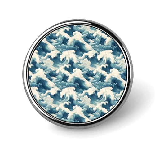 Anstecknadeln für Rucksäcke, modische runde Broschennadeln mit blauem Wellen-A-Druck, Sublimationsknöpfe für Kleidung, Hutdekoration, Metallkreis-Anstecknadel für Herren, Kostümzubehör Anstecknadeln für Rucksäcke, modische runde Broschennadeln mit blauem Wellen-A-Druck, Sublimationsknöpfe für Kleidung, Hutdekoration, Metallkreis-Anstecknadel für Herren, Kostümzubehör von HLBSDM