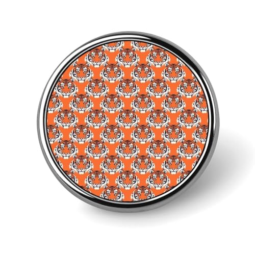 Anstecknadeln für Rucksäcke, modische runde Broschennadeln mit orangefarbenem Tigerkopf-Aufdruck, Sublimationsknöpfe für Kleidung, Hutdekoration, Metallkreis-Anstecknadel für Herren, Kostümzubehör Anstecknadeln für Rucksäcke, modische runde Broschennadeln mit orangefarbenem Tigerkopf-Aufdruck, Sublimationsknöpfe für Kleidung, Hutdekoration, Metallkreis-Anstecknadel für Herren, Kostümzubehör von HLBSDM