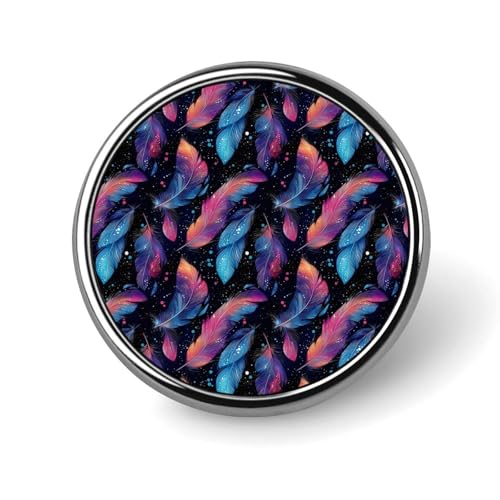 Anstecknadeln für Rucksäcke, modische runde Broschennadeln mit rosa-blauem Federdruck, Sublimationsknöpfe für Kleidung, Hutdekoration, Metallkreis-Anstecker, Anstecknadel für Herren, Kostümzubehör von HLBSDM