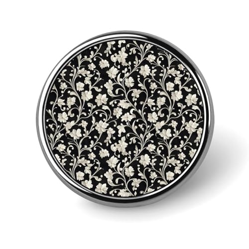 Anstecknadeln für Rucksäcke, modische runde Broschennadeln mit weißem Blumendruck, Sublimationsknöpfe für Kleidung, Hutdekoration, Metallkreis-Anstecker, Anstecknadel für Herren, Kostümzubehör Anstecknadeln für Rucksäcke, modische runde Broschennadeln mit weißem Blumendruck, Sublimationsknöpfe für Kleidung, Hutdekoration, Metallkreis-Anstecker, Anstecknadel für Herren, Kostümzubehör von HLBSDM