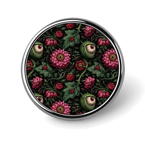 Anstecknadeln für Rucksäcke, modischer abstrakter Blumen-Augen-Druck, runde Broschennadeln, Sublimationsknöpfe für Kleidung, Hutdekoration, Metallkreis-Anstecker, Anstecknadel für Herren, Kostümzub von HLBSDM