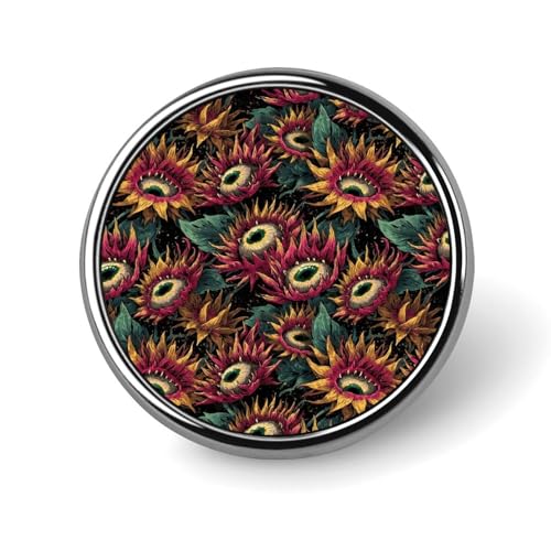 Anstecknadeln für Rucksäcke, modischer abstrakter Blumenaugen-Druck, runde Broschennadeln, Sublimationsknöpfe für Kleidung, Hutdekoration, Metallkreis-Anstecker, Anstecknadel für Herren, Kostümzube von HLBSDM