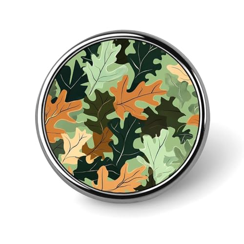 Blatt-Camouflage, kleiner runder Knopf, Anstecknadeln, Anstecker für Tasche, 2,5 cm, Hemdzubehör Blatt-Camouflage, kleiner runder Knopf, Anstecknadeln, Anstecker für Tasche, 2,5 cm, Hemdzubehör von HLBSDM