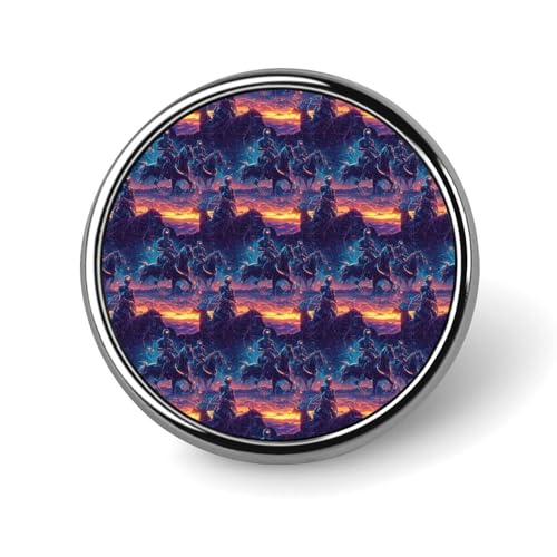 Button-Pins für Rucksäcke. Mode Cyber ​​​​Neon Western Cowboy Print Runde Brosche Pins Sublimation Buttons für Kleidung Hut Dekoration Metall Kreis Abzeichen Anstecknadel für Männer Kostüm Zubehör von HLBSDM