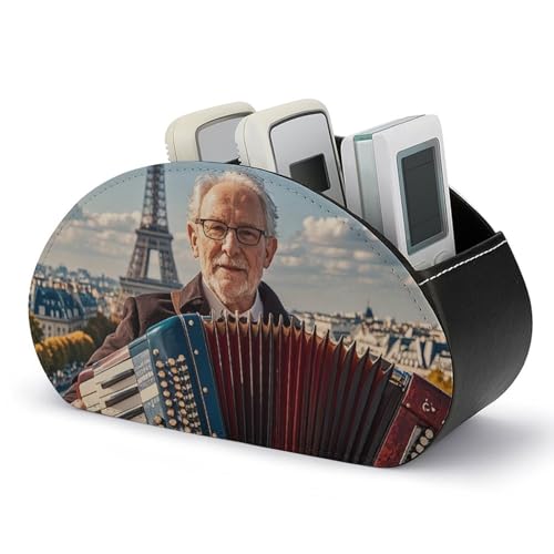 Fernbedienungshalter für Musiker und Instrumente, Aufbewahrungsbox für TV-Fernbedienungen, Schreibtisch-Organizer aus Leder, Stifthalter aus PU, Schreibwaren-Organizer für Wohnzimmer und Büro (5 Fä von HLBSDM