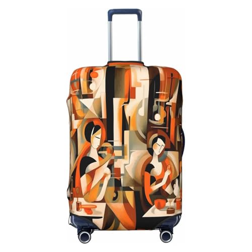 Gepäckabdeckung mit abstraktem Frauen-Motiv, Kofferabdeckung, Schutz, Reisekofferabdeckung von HLBSDM