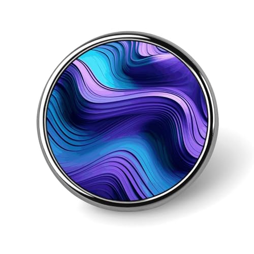 Gewelltes, violettes, rundes Abzeichen für Männer und Frauen. Langlebige, stilvolle Anstecknadeln. Leichte Metallabzeichen für Hemden, Jacken und Hüte. Gewelltes, violettes, rundes Abzeichen für Männer und Frauen. Langlebige, stilvolle Anstecknadeln. Leichte Metallabzeichen für Hemden, Jacken und Hüte. von HLBSDM