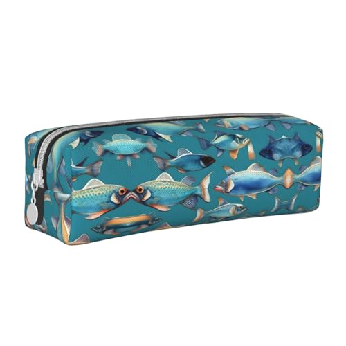 HLBSDM Federmäppchen aus Leder mit Reißverschluss und großem Fassungsvermögen, langlebig, praktisch und tragbar von HLBSDM