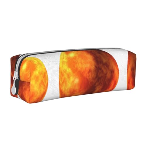 HLBSDM Federmäppchen mit Reißverschluss aus Leder mit großem Fassungsvermögen, Mars Planet, langlebig, praktisch und tragbar von HLBSDM